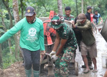 Begini Kunci Kemanunggalan TMMD Ke 127 Kodim Wonogiri Di Desa Kembang
