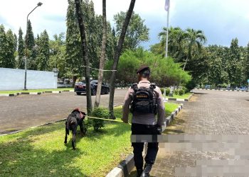 Polres Pekalongan Sterilisasi Gedung Setda Kajen Jelang Penyerahan Surat Gubernur Jateng