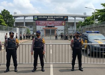 Laga Persijap vs Bhayangkara FC Digelar Tanpa Penonton, Polres Jepara Terjunkan Ratusan Personel Gabungan