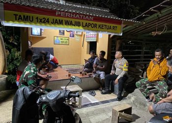 Sinergitas Aparat TNI-POLRI Jatipurno Jaga Keamanan Wilayah