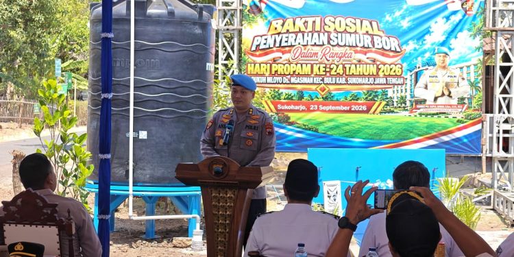 Warnai HUT ke-24 Propam Polri dengan Kepedulian, Bid Propam Polda Jateng Hadirkan Sumur Bor untuk Warga Mloyo Sukoharjo