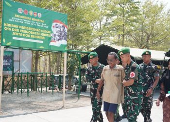 Sambut HUT TNI ke-81 dan HUT Kodam IV/Diponegoro ke-76, Yonif TP 449/SH Gelar Cek Kesehatan Gratis
