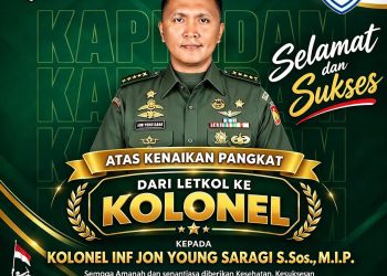 Wartawan Mitra Kodam IV/Diponegoro Ucapkan Selamat atas Kenaikan Pangkat Kolonel Inf. Jon Young Saragih