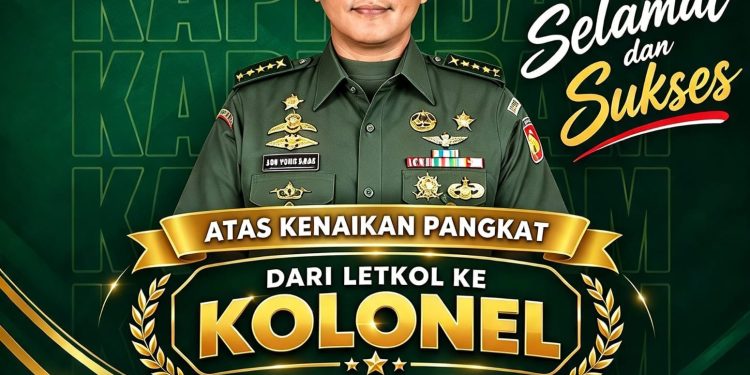 Wartawan Mitra Kodam IV/Diponegoro Ucapkan Selamat atas Kenaikan Pangkat Kolonel Inf. Jon Young Saragih