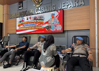 Setetes Darah untuk Sesama, Bidpropam Polda Jateng Gelar Aksi Donor Darah Sambut HUT ke-24 di Jepara