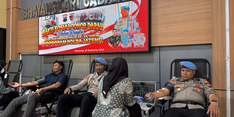 Setetes Darah untuk Sesama, Bidpropam Polda Jateng Gelar Aksi Donor Darah Sambut HUT ke-24 di Jepara