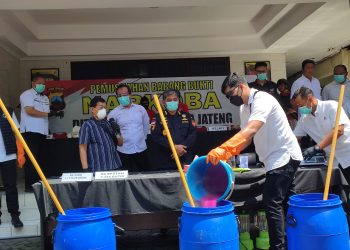Ditresnarkoba Polda Jateng Tunjukkan Teknik Baru Musnahkan Sabu-Sabu Dengan Aman dan Efisien