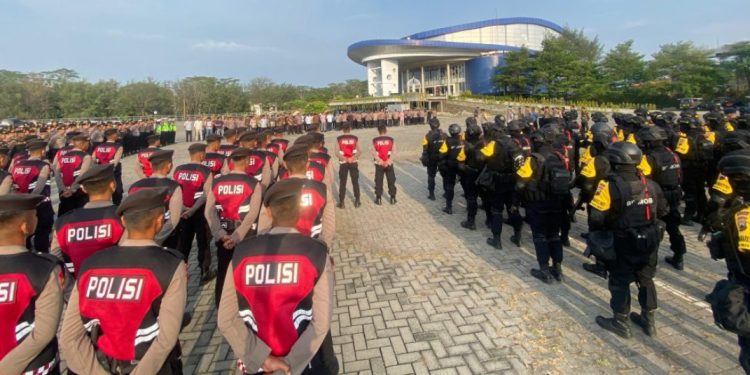 Polri Terjunkan 573 Personil Satgas OMPC Amankan Debat Pertama Cagub dan Cawagub Jateng di MCC Marina