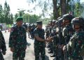 Satgas Pamtas Statis Yonif 131/BRS Menerima Kunjungan Wadanpussenif di Perbatasan