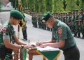 Yonif 411 Kostrad Gelar Tradisi Korps Raport Pindah Satuan dan Sambut Warga Baru