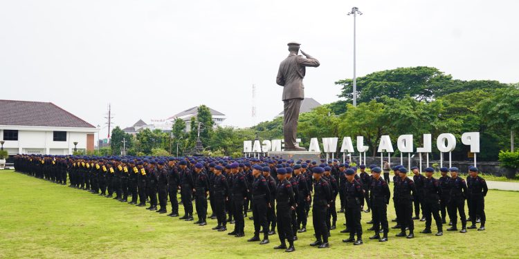 Sukses Amankan Pilkada, Polda Jateng Lepas Kepulangan 300 Personil BKO Korps Brimob Polri