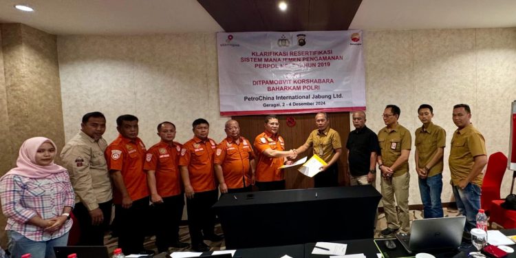 Ditpamobvitnas Korsabhara Baharkam Polri Lakukan Sistem Manajemen Pengamanan di Petrochina Jabung International Ltd