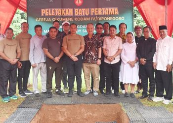 Kolonel Honi Havana Inisiasi Pembangunan Gereja di Makodam IV/Diponegoro, Wujudkan Kerukunan Beragama