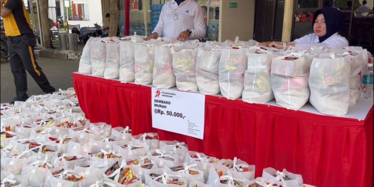 Semarak HUT Bhayangkara ke-79, Bhayangkari Polrestabes Semarang Gelar Bazaar UMKM dan Sembako Murah, Sinergi Bersama Forkopimda