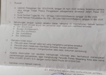 Kendaraan Digelapkan, Keluarga Pelapor Desak Polres Magelang Kota Tegakkan Keadilan