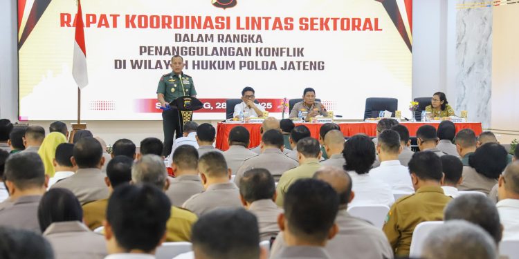 Pangdam IV/Diponegoro Hadiri Rakor Lintas Sektoral Penanggulangan Konflik Sosial di Wilayah Polda Jateng