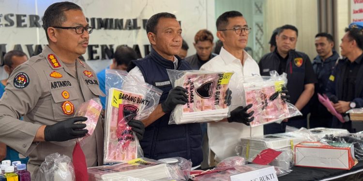 Polda Jateng Tangkap Enam Pelaku Sindikat Pembuat dan Pengedar Uang Palsu