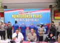 Kapolres Boyolali Pimpin Konferensi Pers Ungkap Kasus Pencurian dengan Kekerasan