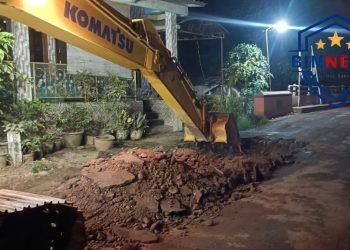 PT Praba Mas Hill Turut Bantu DPU Kota Semarang Perbaiki Jalan di Gunungpati