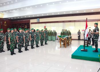 Pangdam IV/Diponegoro Pimpin Sertijab dan Tradisi Korps Pejabat Kodam IV/Diponegoro
