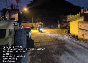 PT Praba Mas Hill Dukung DPU Kota Semarang, Perbaiki Jalan Dewi Sartika Barat Gunungpati