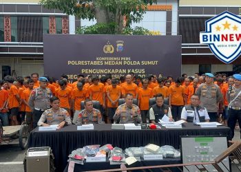 Sepekan, Polrestabes Medan Ungkap 61 Kasus, 87 Tersangka