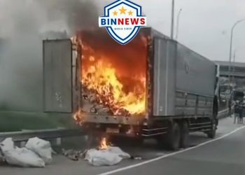Truk Bermuatan Paket Terbakar di Tol Semarang–Batang, Arus Sempat Tersendat