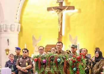 Natal Penuh Kedamaian, Pangdam IV/Diponegoro Bersama Forkopimda Jawa Tengah Tinjau Ibadah Natal di Semarang