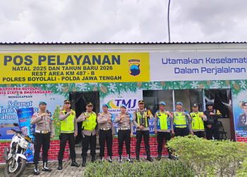 Tim Div Propam Mabes Polri Laksanakan Ops Gaktiplin dalam Rangka Ops Lilin Candi 2025 di Pos Pelayanan Rest Area KM 487 B Boyolali