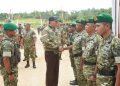 Dukung Pembangunan Wilayah, Menhan RI dan Wakasad Tinjau Yon TP 827/MCY
