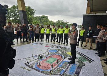 Polrestabes Semarang Gelar TFG Pengamanan Laga PSIS Semarang vs Deltras Sidoarjo di Stadion Jatidiri