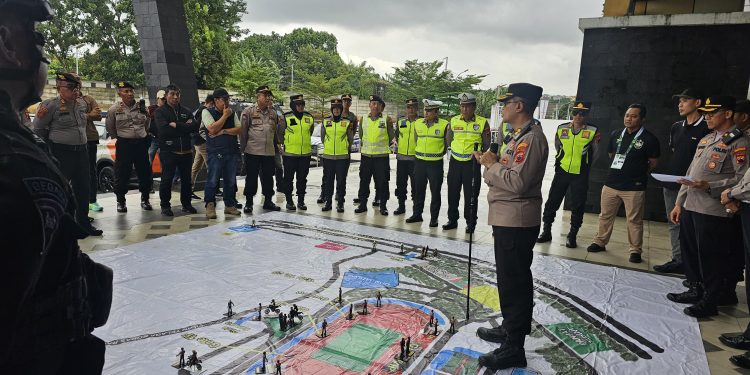 Polrestabes Semarang Gelar TFG Pengamanan Laga PSIS Semarang vs Deltras Sidoarjo di Stadion Jatidiri