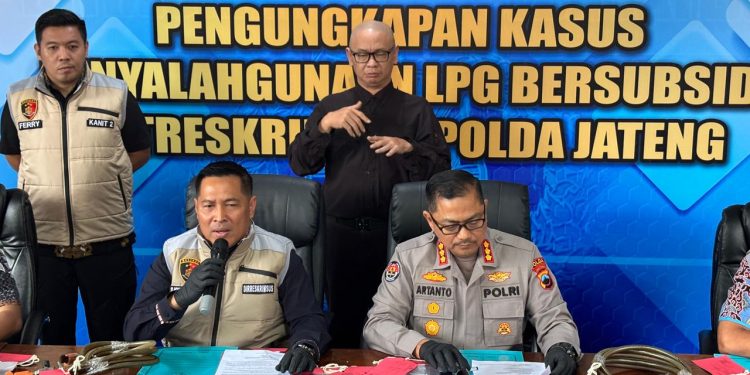 Salahgunakan LPG Subsidi, Empat Tersangka dan Ribuan Tabung Gas Diamankan Polda Jateng