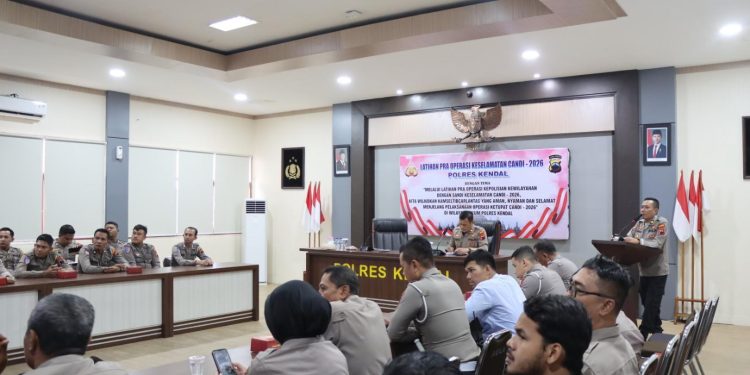 Persiapan Operasi Keselamatan Candi 2026, Polres Kendal Gelar Lat Pra Ops guna Wujudkan Kamseltibcarlantas yang Kondusif