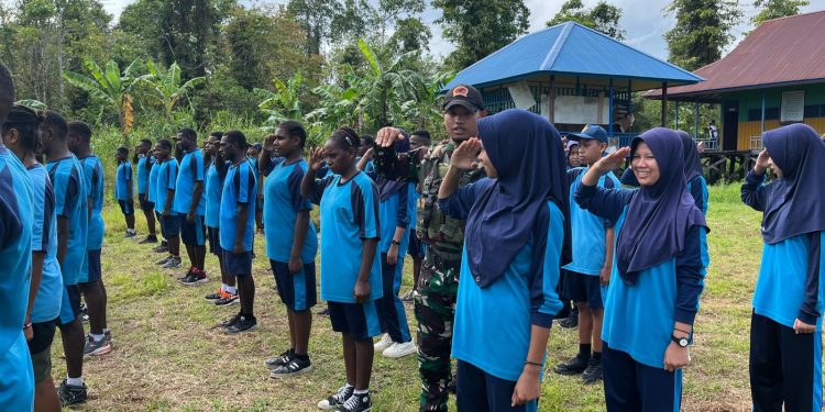 Satgas Yonif 123/Rajawali Hadirkan Semangat Baru di Dunia Pendidikan Papua