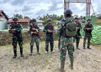 Satgas Pamtas Yonif 401/Alg Berikan Edukasi dan Yankes Door to Door di Kampung Jagiro