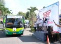 “Mudik Aman Berbagi Harapan” PTPN 1 Regional 1 Lepas Tiga Bus Mudik Gratis