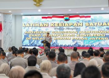 Pastikan Profesional Melayani Buruh Saat Aksi May Day, Polda Jateng Gelar Pelatihan Kesiapan Kontijensi