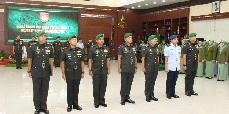 Sejumlah Jabatan Strategis Kodam IV/Diponegoro Resmi Diserahterimakan