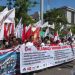 Nuansa Nasionalisme Warnai Aksi May Day di Semarang, Buruh dan Personel Polda Jateng Nyanyikan Lagu Kebangsaan