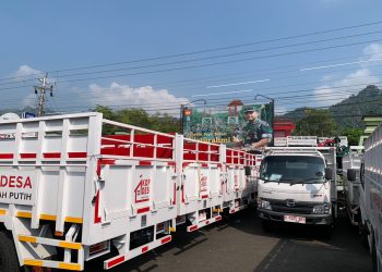 Sebanyak 53 Unit Truk Operasional Koperasi Merah Putih Tiba Di wilayah Kodim Wonogiri