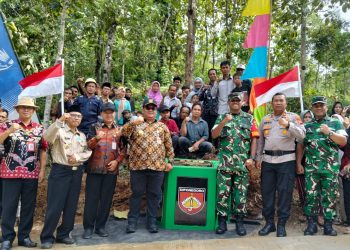 Resmikan Jalan Hasil TMMD Di Desa Hargantoro, Ini Harapan Dandim Wonogiri