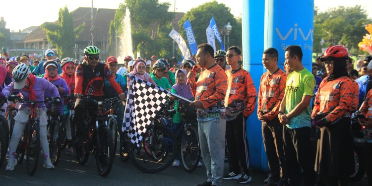 Kodim Sragen gelar fun bike dan senam sehat berhadiah sepeda motor