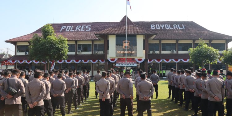 Polres Boyolali Gelar Apel Siaga Kontinjensi, 382 Personel Disiapkan Jaga Kondusivitas Wilayah