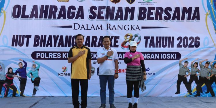 Polres Kudus Gelar Senam Bareng Ratusan Warga, Hadirkan Pasar Murah hingga Cek Kesehatan Gratis di Hari Bhayangkara ke-80