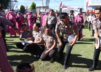 Kapolres Boyolali Pimpin Upacara Kenaikan Pangkat 79 Personel Periode 1 Juli 2026