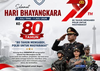 BINNEWS.ID Ucapkan Selamat Hari Bhayangkara ke-80, Dukung Polri Terus Mengabdi untuk Masyarakat