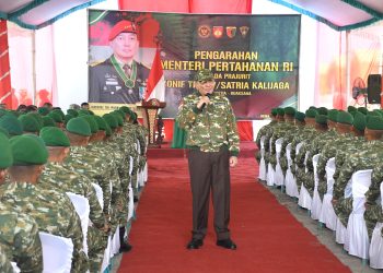 Menhan RI Bakar Semangat Prajurit Muda Yonif TP 937/Satria Kalijaga: Jaga Jati Diri dan Manunggal dengan Rakyat