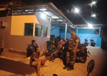 Bersama Warga, Koramil 25 Paranggupito Perkuat Keamanan Wilayah