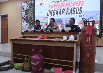 Polres Blora Bongkar Praktik Pengoplosan Gas LPG Bersubsidi di Kunduran, Ratusan Tabung Disita